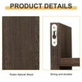thumbnail image 5 of OYEAL 2-Tier Wood Towel Holders for Bathroom, Wall-Mounted Bathroom Shelf with Hanging Towel Bar, Rustic Brown Storage Organizer for Home., 5 of 6