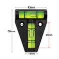 thumbnail image 2 of 5Pc Horizontal Bubble Triangle Level T-Type Scope Precision for Spirit Bubble, 2 of 5