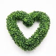 thumbnail image 4 of Heart-Shaped Artificial Greenery Wreath - Simulation Garland for Front Door, Outdoor Courtyard & Home Decor - Festive Leafy Wreath for Holiday & Seasonal Accents, 17in/43cm, Green, 4 of 4
