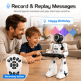 thumbnail image 4 of SaveJoy Smart RC Robot Toy for Kids, Voice Controlled with Delivery Tray, Gesture Sensing Programmable Actions Music Dance 2.4GHz Rechargeable Robot, 4 of 9