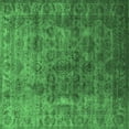 thumbnail image 1 of Ahgly Company Indoor Square Oriental Emerald Green Industrial Area Rugs, 8' Square, 1 of 4