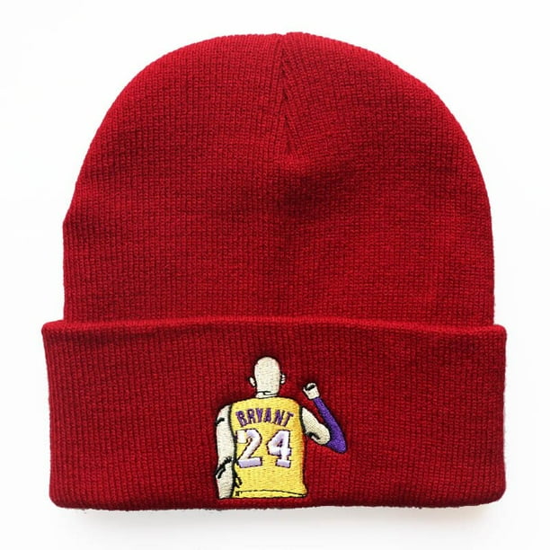 Gorros de punto con bordado para hombre y mujer, gorro deportivo cálido Unisex con número 24, a la moda, para invierno, 2022