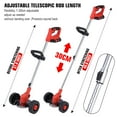 thumbnail image 3 of Weed Wacker Cordless Electric Brush Cutter Cordless Push Lawn Trimmer with Wheels Weed, 3 of 10