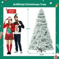 thumbnail image 3 of Blazezo 7.5FT Pre-lit Artificial Christmas Pine Tree with 450 Warm White LED Lights, 8 Lighting Modes Holiday Decor with Sturdy Metal Stand, 1000 Full Tips for Home Office Party, 3 of 8