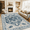 Blue and White, variant on EnHomee Area Rugs for Living Room 3x5 Area Rugs for Bedroom Rug with Rubber Backing Washable Rugs Low Pile Carpet, Vintage, Non-Slip, Gray