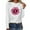 #2 White, variant on Luxalzxs Womens Pink Ribbon Sunflower Graphic Shirts Fighting Breast Cancer Long Sleeve T-Shirt Casual Round Neck Loose Tops