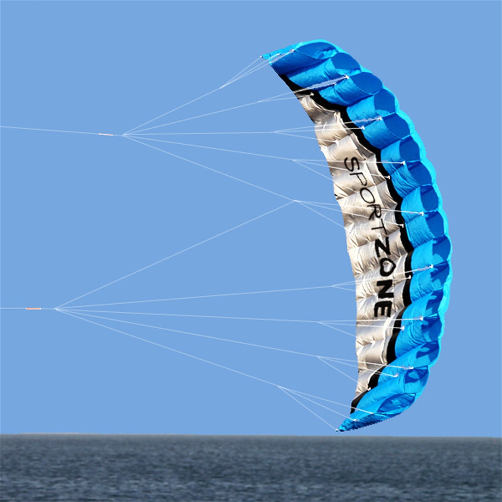 ZMKIAG Large Parachute Stunt Kite Beach Toys 98.43 inch/2.5 m, Camping & Hiking Perfect Trainer Kite Power to Your Children, Easy to Fly and Convenient to Use