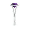 thumbnail image 3 of ANGARA Natural 1.7 ct Amethyst Twist Rope Split Shank Ring in 925 Sterling Silver for Women (Size-8mm) | February Birthstone, Birthday, Anniversary, Jewelry Gift for Women | Natural Amethyst Ring, 3 of 10