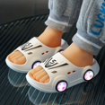 thumbnail image 3 of Boys Cartoon Car Lightweight Non-Slip Open Toe Slides For Toddlers Kids Children, Summer, 3 of 4
