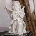 thumbnail image 3 of Guardoinrt Beautiful Resin White Angel Statue Delicate Desktop Decor Collection Window Props for Christmas prayer hold hands 1Set, 3 of 5