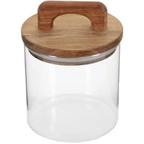 XKHBDL Glass Kitchen Canisters with Airtight Acacia Lid, Tall Clear Airtight Food Storage Jar, Kitchen Pantry Storage Container for Noodles Flour Cereal Coffee