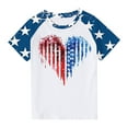 thumbnail image 2 of MKOSPLRT 3-14 Years Patriotic Shirts for Boys Girls Short Sleeve Red White and Blue T Shirts Crew Neck Funny Love Raglan Shirts, 2 of 8