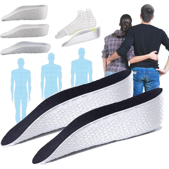 Orthopedic High Pads,1In Durable Arch Support Height Increase Insoles,Height Increase Insoles for Men & Women ( 1Pair,0.98in/2.5cm)
