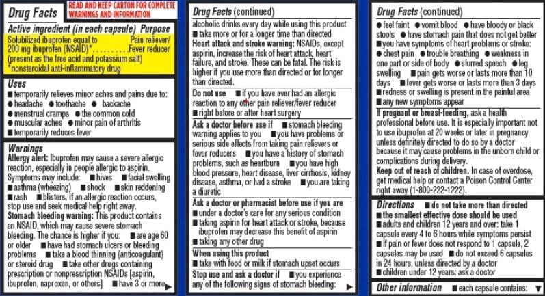 HealthA2Z® Ibuprofen Softgel 200mg | 24 Packs of 30 Softgels Each (720 Softgels Total) | Value Pack | NSAID Pain Reliever & Fever Reducer