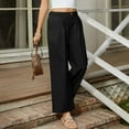 thumbnail image 5 of ZHYou Womens Pants,Baggy,High Waist,Pleated,Wide Leg Trousers,Button Closure,Loose Fit Casual Pants,Black,Size XL, 5 of 9