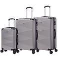 thumbnail image 1 of TUCCI Italy AVENZA Ensemble de Valises Rigides à Roulettes Pivotantes 3 Pcs 20 Pouces/24 Pouces/28 Pouces, Extensible, Durable avec Protection contre les Impacts, Unisexe - Gris, 1 of 7