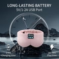 thumbnail image 5 of Joythink Sleep Headphones Bluetooth Sleep Mask Silk Kids Children Headband Earphones Bluetooth Eye Mask for Sleeping On Side Blackout Soft Sleep Earphones Music Eye Cover, 5 of 8