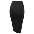 thumbnail image 2 of Thanth Womens Waist Band Streychy Solid Pencil Skirt(Plus Size Available), 2 of 4