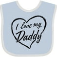 thumbnail image 3 of Inktastic I Love My Daddy in Black Chalk Heart Boys or Girls Baby Bib, 3 of 4
