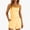 Yellow, variant on Carlikeit Women's 2 Piece Striped Lounge Set with Spaghetti Strap Tank Top and High Waist Wide Leg Shorts with Pockets