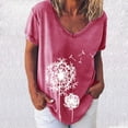 thumbnail image 4 of Birdeem Mode Femme T-Shirt à Col en V Imprimé Blouse Hauts Chandail, 4 of 4