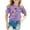 Z2 Purple, variant on Toddler Child Girls Tee Short Sleeved T Shirt Cartoon Flowers Printed Pure Color Crewneck Casual Tops size 7-8T
