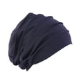 thumbnail image 1 of Sonducket Sombreros elásticos de pila, gorros de capó, gorros informales de temporada para otoño e invierno, turbante clásico ajustable de Color Sombreros Azul marino Sonducket AP011167-03, 1 of 6