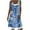 Blue womens dresses 34, variant on pimelu Dress for Women Wedding Guest, Plus Size Summer Dresses for Women Beach U-Neck Sleeveless Fake Two Pieces Dress Party T-Shirt Midi Loose Dress
