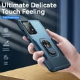 thumbnail image 2 of Designed for Samsung Galaxy A52 5G Case, Military-Grade Drop Protection, Shockproof Phone Case Cover, Magnetic Car Mount Ring Kickstand Bumper Hard Case for Samsung Galaxy A52 5G,Blue, 2 of 8