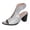 Silver, variant on Women's Chunky Sandals Open Toe Cut out Wedding Shoes Dressy Dress Elegant Slingback Breathable Ankle Booties Party High Heels White Size 7.5