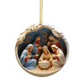 thumbnail image 4 of 2025 Christmas Nativity Scene Ornaments Religious Acrylic 2D Hanging Pendant The Birth of Jesus Christian Christmas Tree Decorations Xmas Holiday Memorial Keepsake Gift, 6PCS, 4 of 9