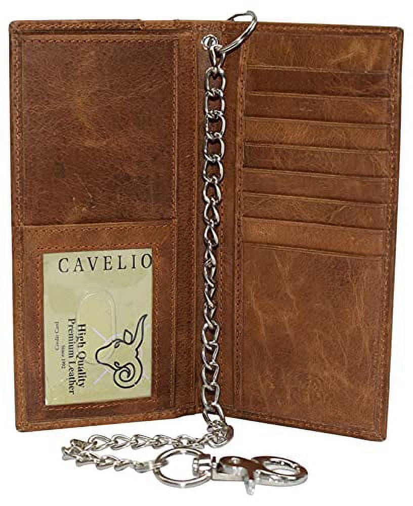  Itslife Men's RFID Vintage Look Genuine Leather Long Bifold  Wallet Checkbook Wallets for Men : Clothing, Shoes & Jewelry