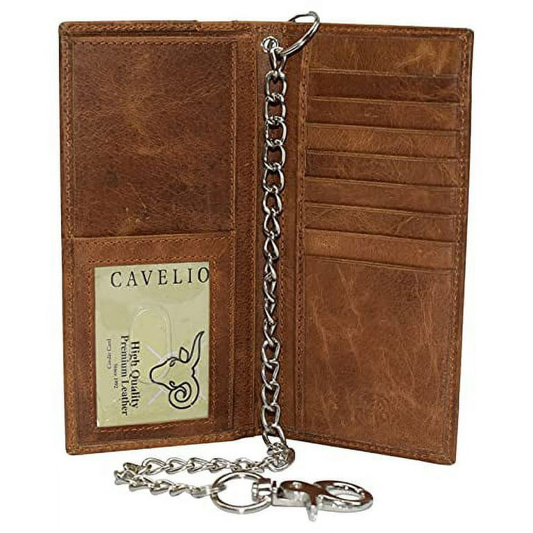  NopoWalli Long Wallets for Men, Genuine Leather Long Bifold  Wallet Checkbook Wallets, Western Rodeo Wallet For Men, RFID Blocking  Leather Construction : Clothing, Shoes & Jewelry