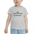 thumbnail image 2 of The Future is Female Funny Toddler T-Shirts for Boys Girls (Gray, 5/6T), 2 of 5