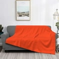 thumbnail image 5 of KLL Orange Print Fleece Throw Blanket, Horizontal Fleece Bedding Cute Soft Blankets Comfy Fleece Flannel Plush Home Decor for Couch & Bed -50"x40", 5 of 9