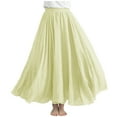 thumbnail image 2 of Abomasnow Summer Long Skirts for Women 2025 Elastic High Waist A-Line Flowy Swing Maxi Skirts on Clearance, 2 of 6