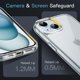 thumbnail image 4 of Funda JeTech para iPhone 15 de 6.1 pulgadas a prueba de golpes, transparente, 4 of 6