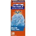 thumbnail image 2 of Hefty Ultra Sacs à Déchets Résistants à Cordon, Recyclage Bleu, Grands 50 L, 28 Sacs (Lot de 2), 2 of 2