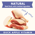thumbnail image 2 of PAWUP Duck & Apple Dog Treats, Grain-Free Healthy Treats for Small Medium Large Dogs, Low Fat Training Treats with Real Fruit, 10.6oz, 2 of 9