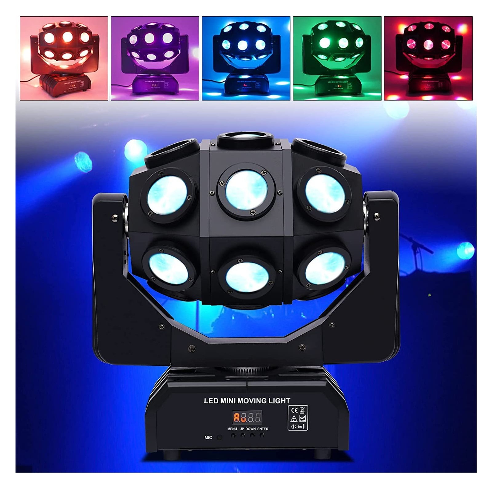 LED Bee Eye Moving Head Light 18X12W RGBW 4in1 Professional Stage Light Whirlwind Par DJ Beam Wash Effect Light Birthday Dance