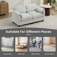 thumbnail image 2 of RIAFUN Loveseat Sofa, Modern 2 Seater Corduroy Sofa Couch for Living Room Bedroom Reading Room Office, Gray, 2 of 6