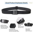 thumbnail image 4 of No Show Women Stretch Belt Invisible Elastic Web Strap Belt with Flat Buckle for Jeans Pants Dresses, 4 of 8