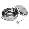 thumbnail image 1 of Fish Fryer Pot, 304 Stainless Steel Deep Fryer Pot Temperature Control Multifunctional Oil Saving Thickened with Lid, with Oil Drip Drainer Rack for Kitchen, for Frying Chicken, 1 of 7