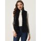 thumbnail image 4 of Chaleco Esponjoso para Mujer Abrigo de Piel Sintética sin Mangas con Cuello Alto Negro XS, 4 of 6