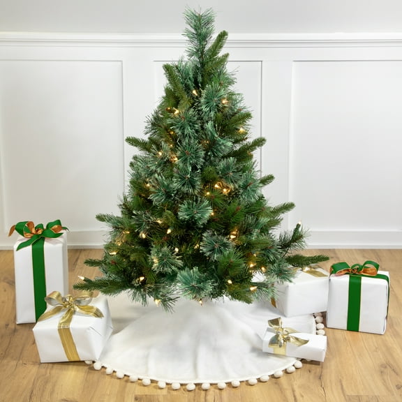 Northlight Pre-Lit Full Ashcroft Cashmere Pine Artificial Christmas Tree - 3' - Clear AlwaysLit