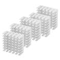 thumbnail image 2 of Disipador de calor de aluminio plateado para CPU, 20 unidades, con adhesivo TP25 x 10 x 25, 2 of 14