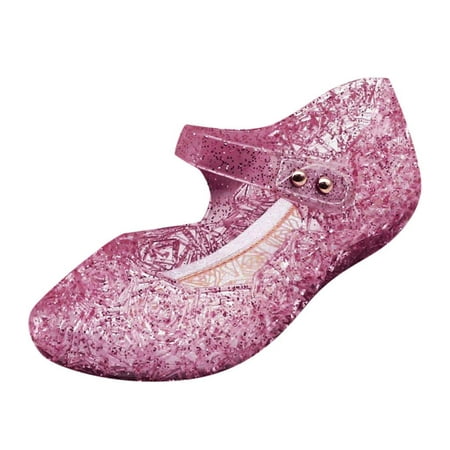 Baby Shoes Princess Wedge Party Jelly Dance Girls  Sneakers Pink 3.5 Years-4 Years