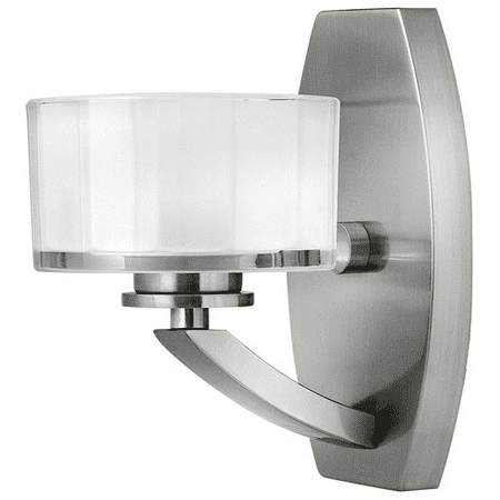 Bathroom Vanity 1 Light With Brushed Nickel Thick Faceted Clear Inside Etched G9 5 inch 60 (Best Way To Clear Thick Brush)