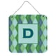 thumbnail image 1 of "Treasures Letter D Initial with Monogram-Blue Argyle Wall or Door Hanging Prints, 6 x 6", multicolor Caroline's Treasures CJ1020-DDS66, 1 of 1