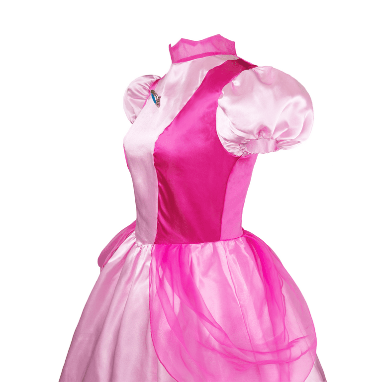 IKALI Women Princess Costume, Piece Super Brothers Pink Dress